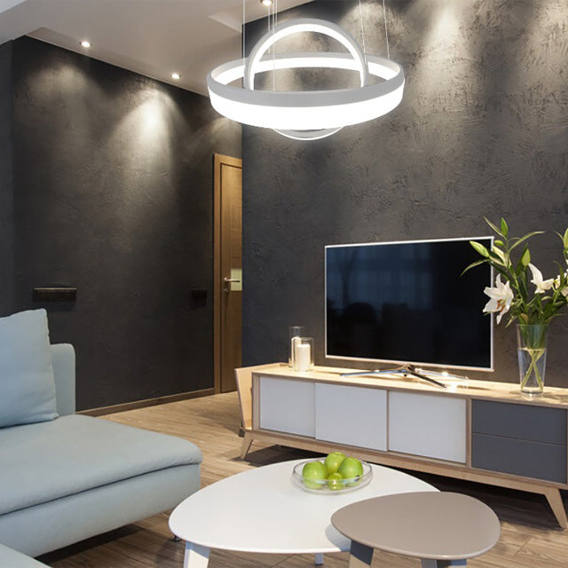 SATURN STYLE CHANGEABLE/DIMMABLE CHANDELEIRS 